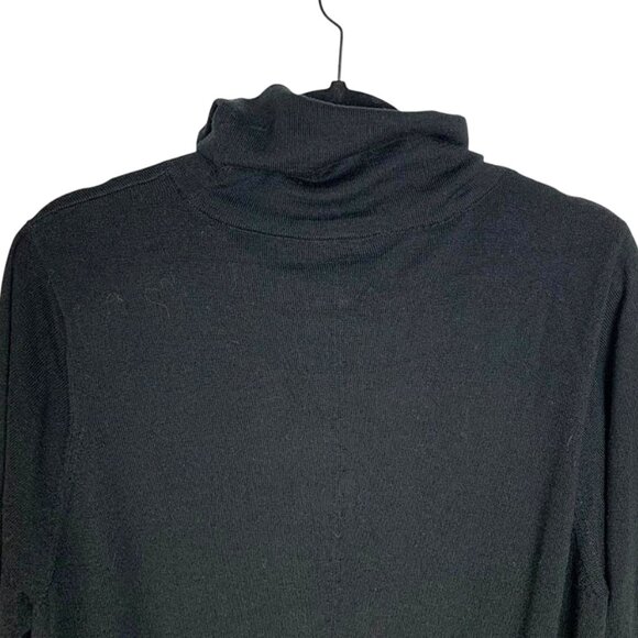 NWT EILEEN FISHER Merino Wool Black Turtleneck K/L - Picture 4 of 8